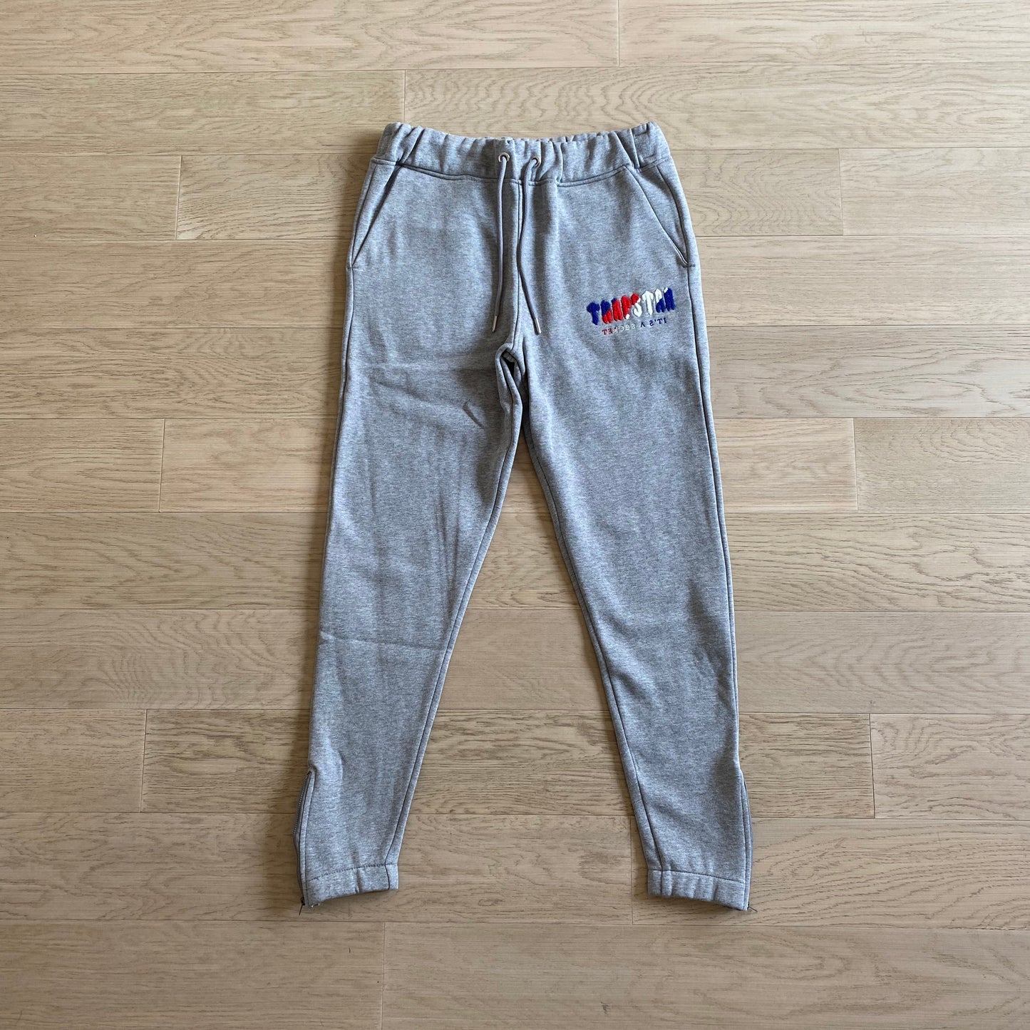 mens grey/white/blue/red chenille decoded hooded tracksuit "tstar"