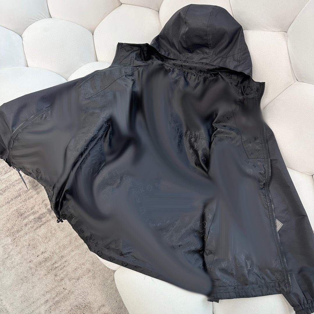 mens black windbreaker jacket "vl"