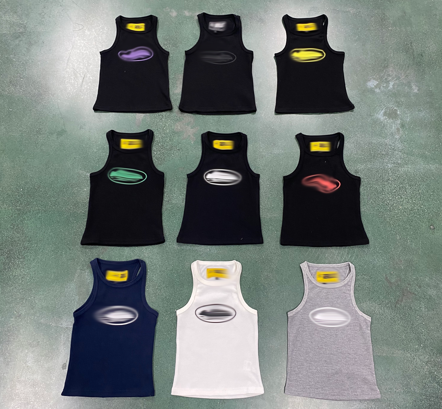 womens black on black vest "crt*z"