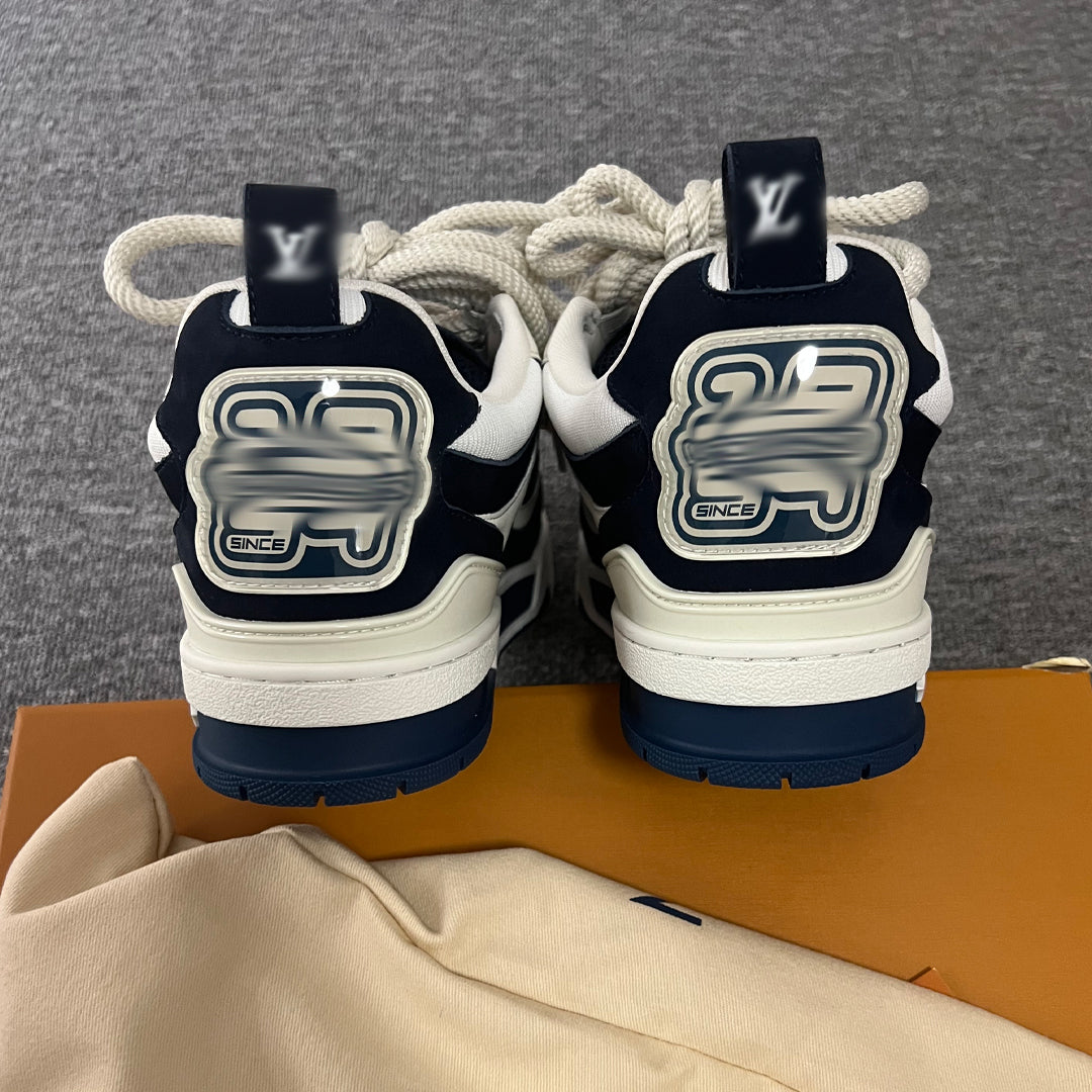 mens navy shoes “vl skate"