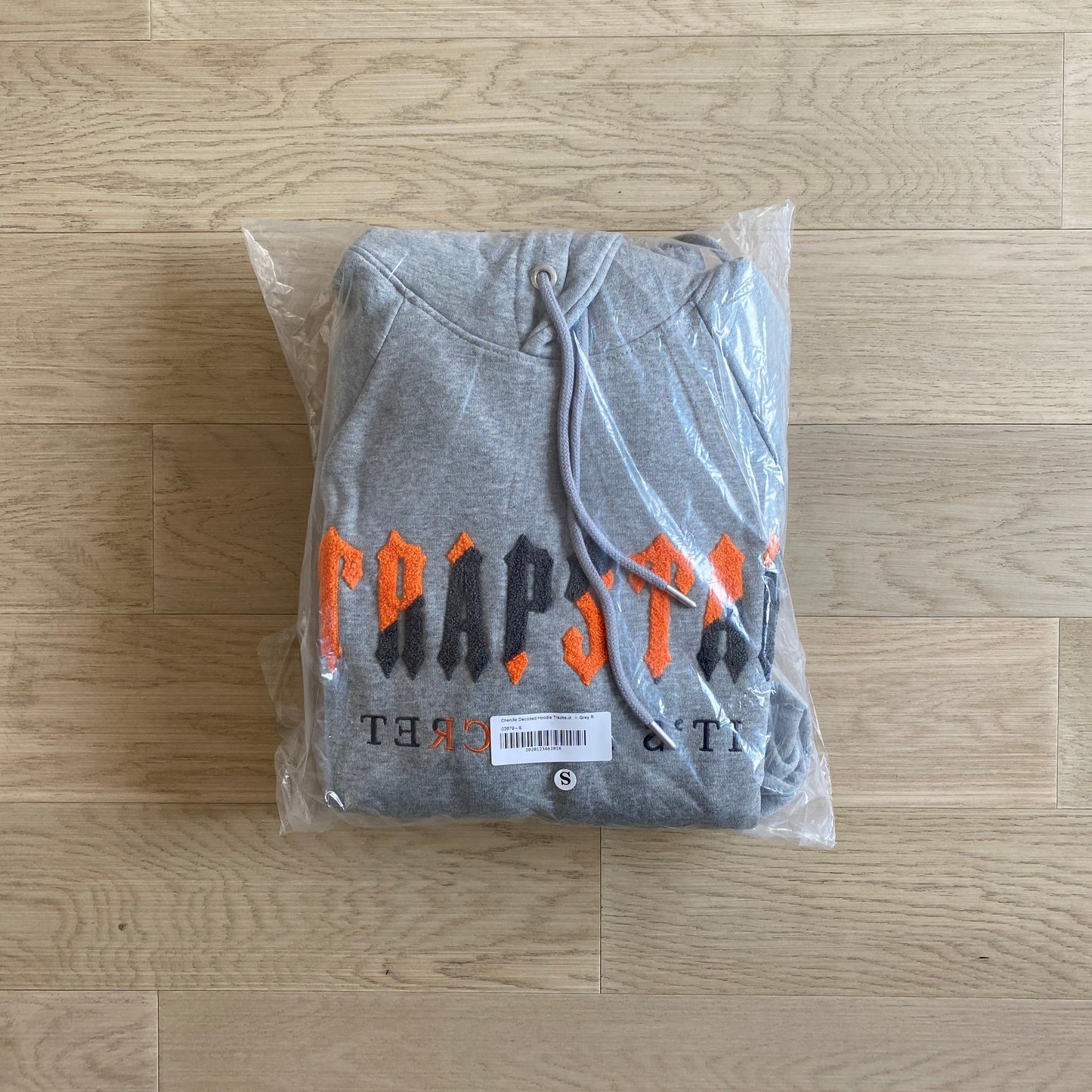 mens grey/orange chenille decoded hooded tracksuit "tstar"