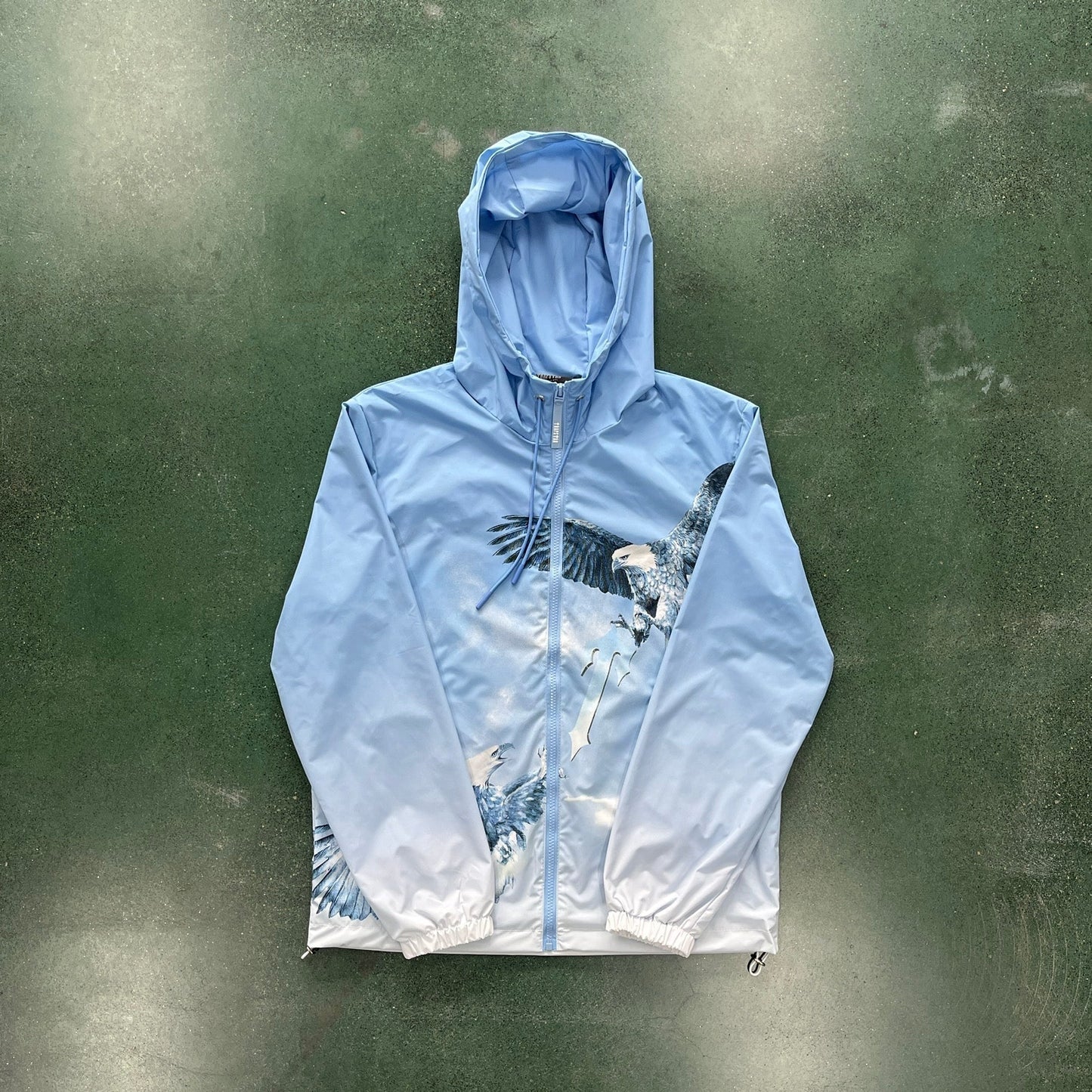 mens flying bird/eagle blue windbreaker "tstar"