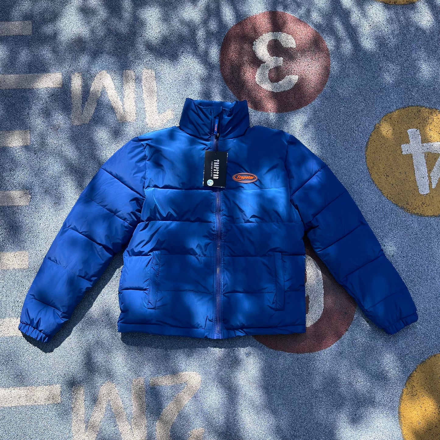 mens blue/orange puffer jacket "tstar hyperdrive"