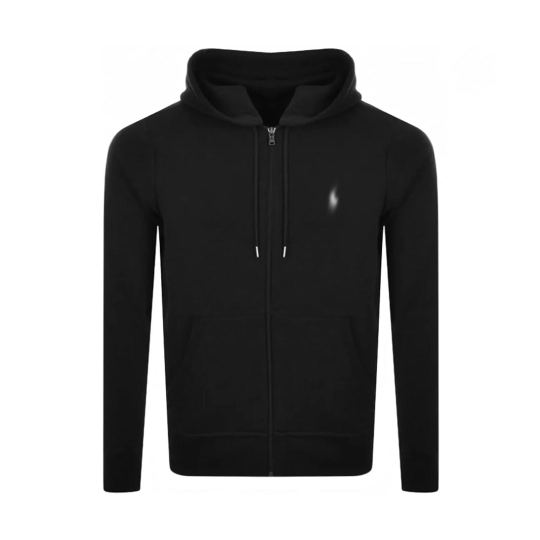 mens black polo hoodie