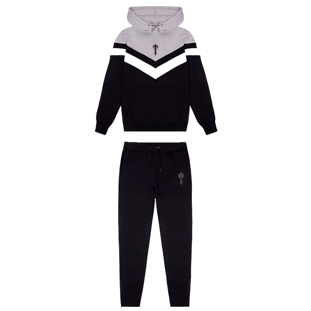 mens black/grey v-stripe tracksuit "tstar"