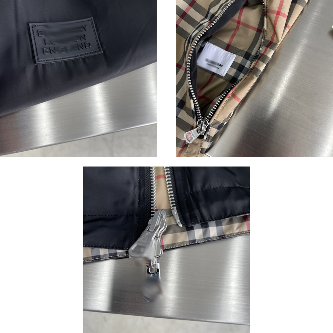 mens black reversible windbreaker jacket "burb"