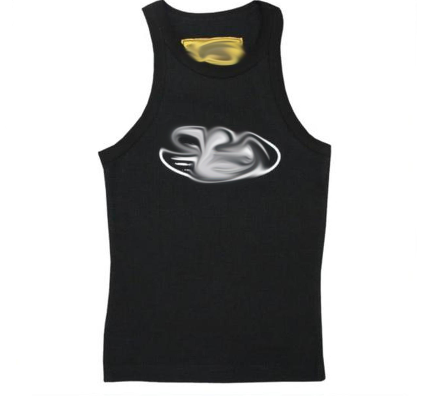 womens black/white vest "crt*z"