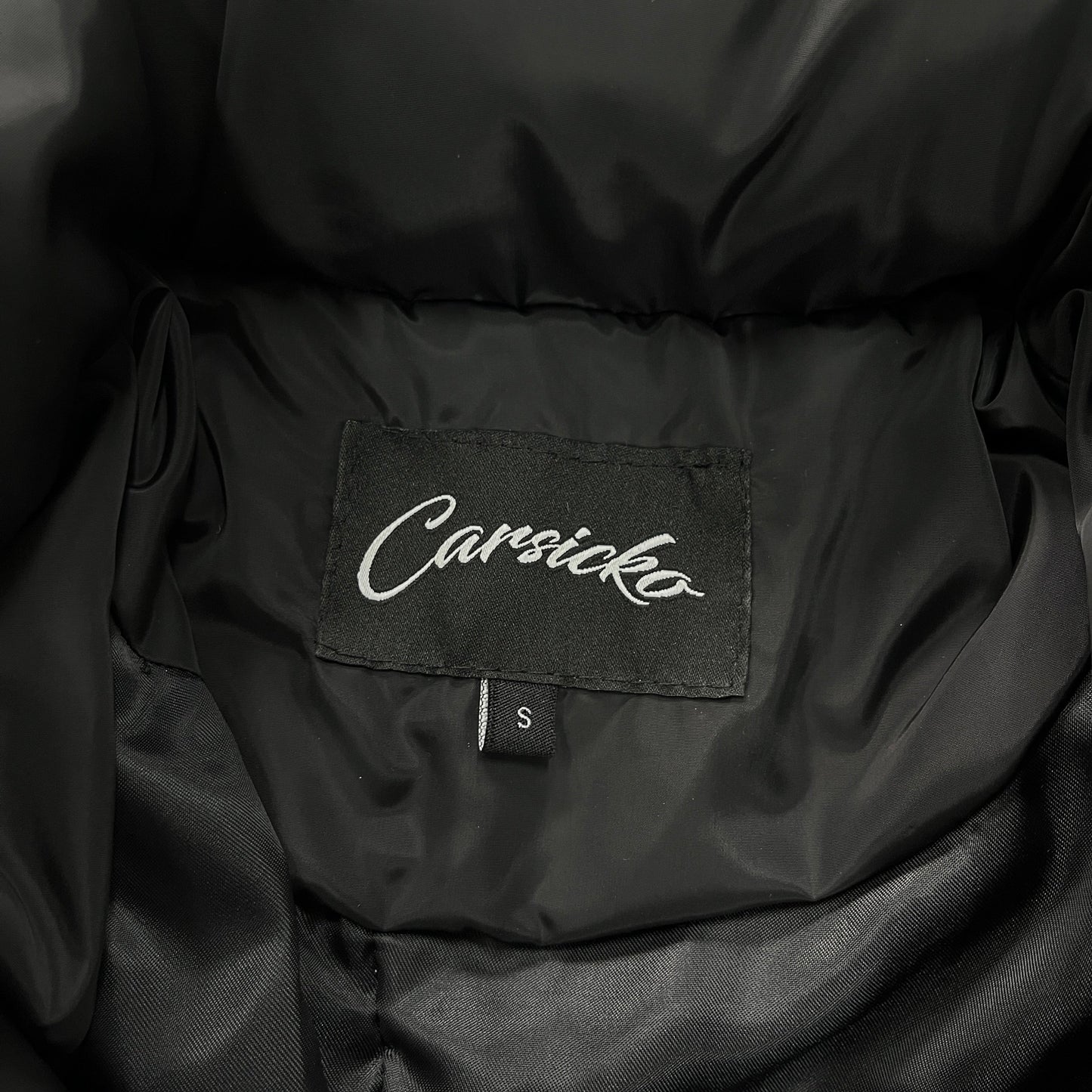 mens black puffer jacket "carsicko"
