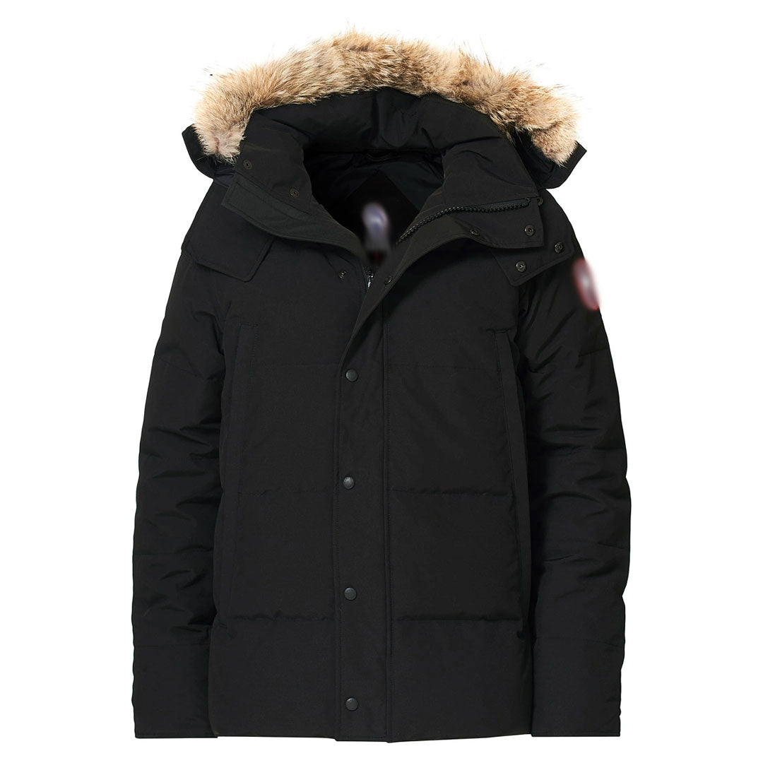 mens black jacket "goose wdm"