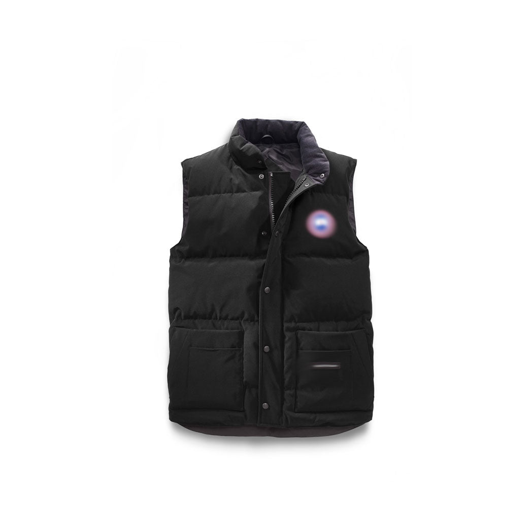 mens black gilet "goose"