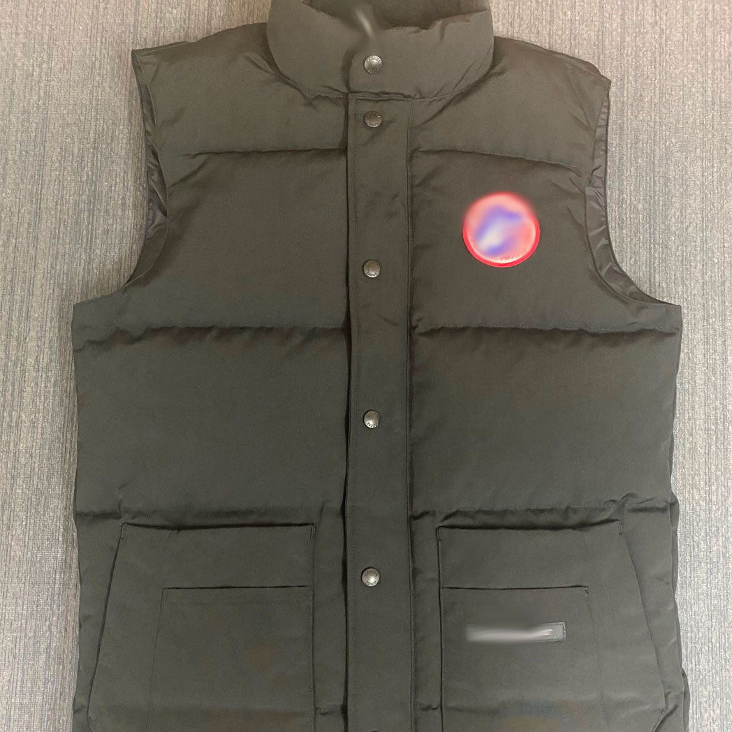 mens black gilet "goose"