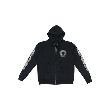 Mens Black CHROME Zip-Up