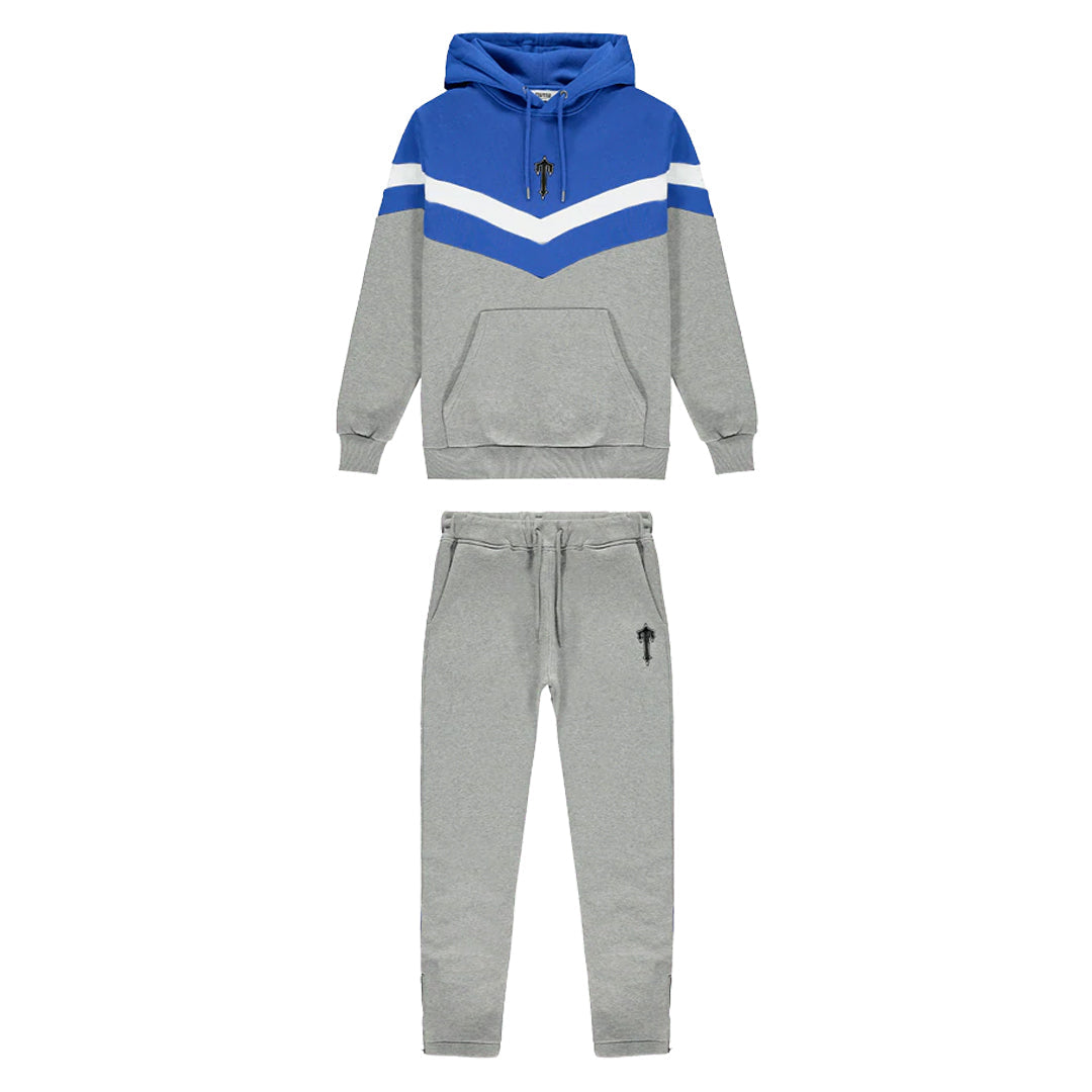 mens blue/grey v-stripe tracksuit "tstar"