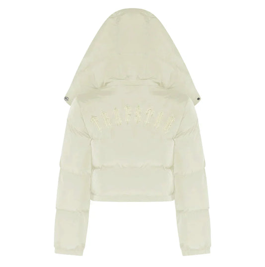 Womens Cream Puffer Jacket "TStar"