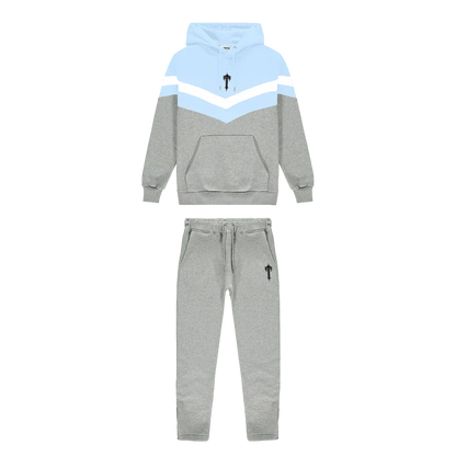 Mens Light Blue/Grey V-stripe tracksuit "TStar"